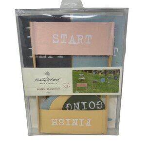 Hearth & Hand By Magnolia Easter Egg Hunt Kit Flag Markers Family Home Decor